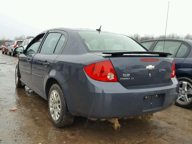 1G1AT58H597162013 - 2009 CHEVROLET COBALT LT BLUE photo 3