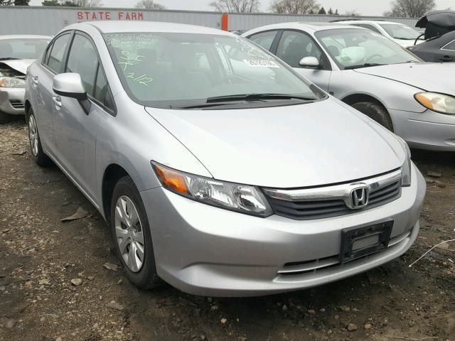 19XFB2F54CE031766 - 2012 HONDA CIVIC LX SILVER photo 1