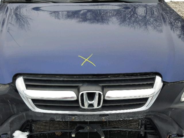 JHLRD78854C811928 - 2004 HONDA CR-V EX BLUE photo 7