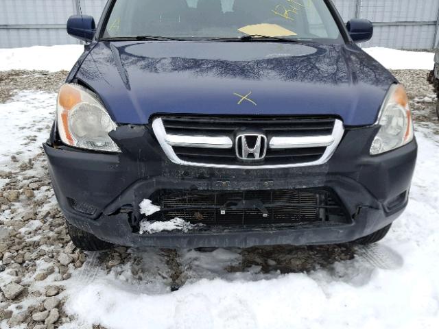 JHLRD78854C811928 - 2004 HONDA CR-V EX BLUE photo 9