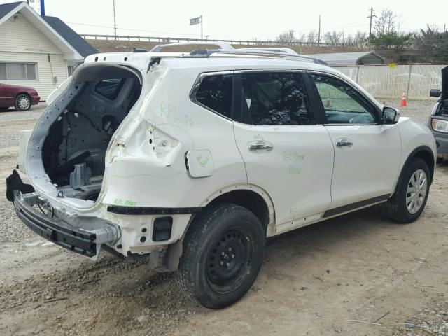 JN8AT2MV5GW134351 - 2016 NISSAN ROGUE S WHITE photo 4