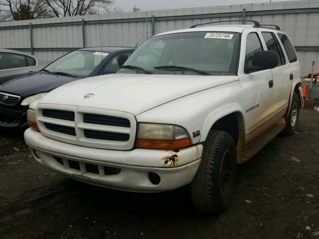 1B4HS28NXYF287653 - 2000 DODGE DURANGO WHITE photo 2