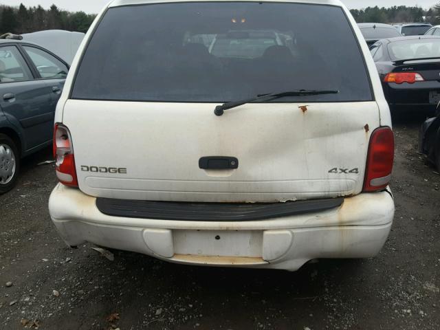 1B4HS28NXYF287653 - 2000 DODGE DURANGO WHITE photo 9