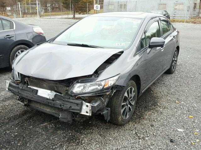 2HGFB2F84EH554613 - 2014 HONDA CIVIC EX GRAY photo 2