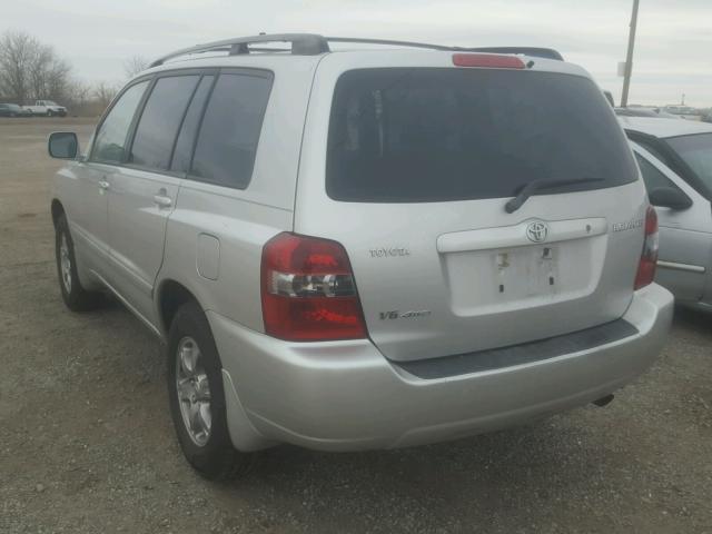 JTEEP21A760150342 - 2006 TOYOTA HIGHLANDER SILVER photo 3