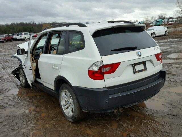 WBXPA93484WC32904 - 2004 BMW X3 3.0I WHITE photo 3