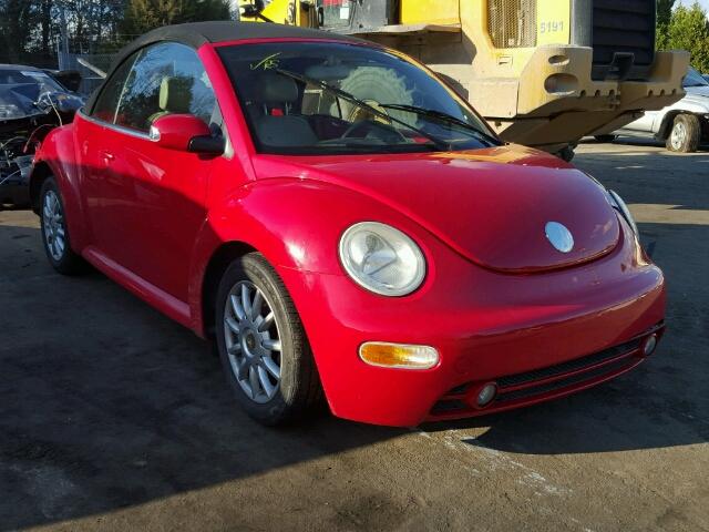 3VWCM31Y85M353806 - 2005 VOLKSWAGEN NEW BEETLE RED photo 1