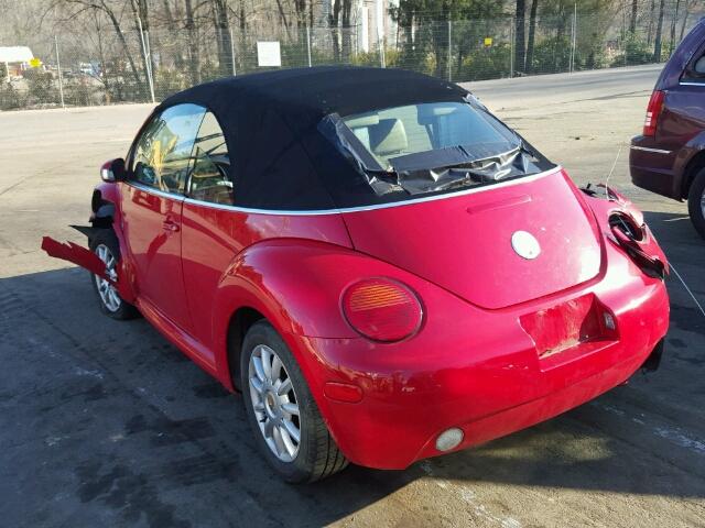 3VWCM31Y85M353806 - 2005 VOLKSWAGEN NEW BEETLE 红色 照片 3