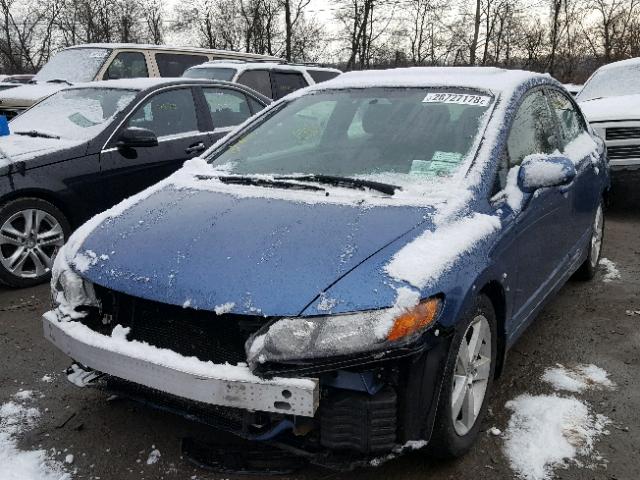 1HGFA16846L146212 - 2006 HONDA CIVIC EX BLUE photo 2