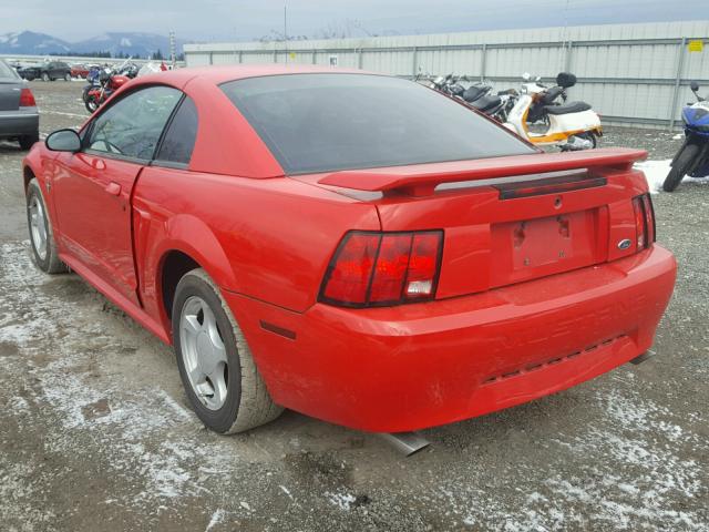 1FAFP40452F216495 - 2002 FORD MUSTANG RED photo 3