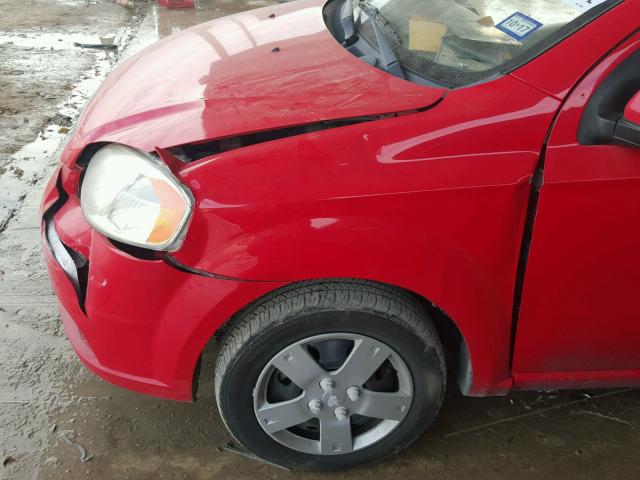 KL1TD5DE1AB102036 - 2010 CHEVROLET AVEO LS 红色 照片 9