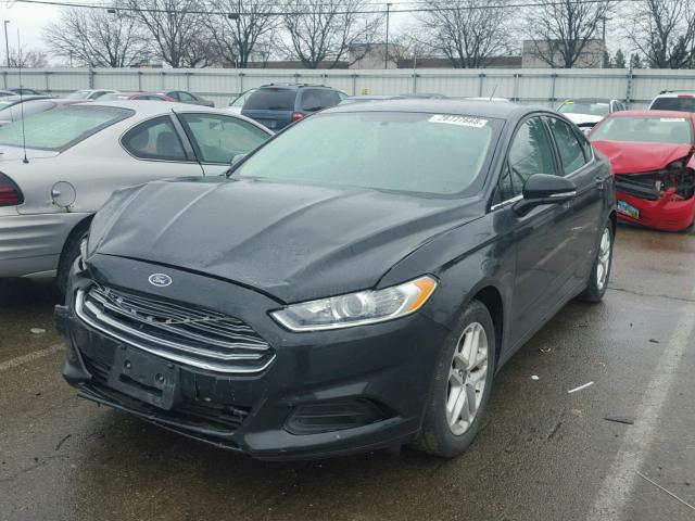 1FA6P0H7XE5363350 - 2014 FORD FUSION SE BLACK photo 2