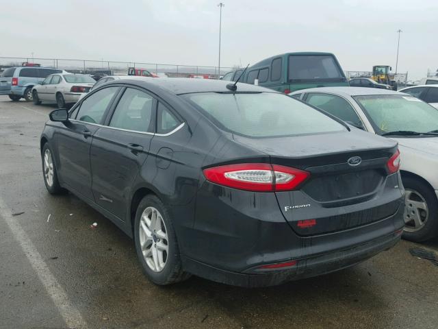 1FA6P0H7XE5363350 - 2014 FORD FUSION SE BLACK photo 3