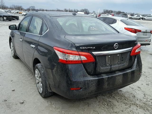 3N1AB7AP3FL643461 - 2015 NISSAN SENTRA S BLACK photo 3