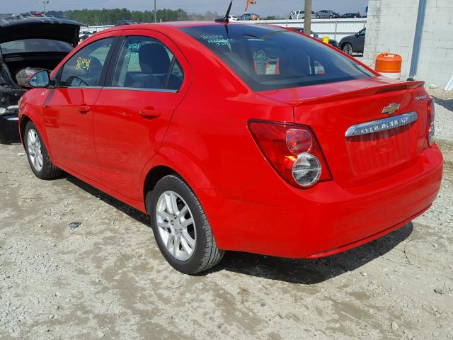 1G1JC5SH0E4171724 - 2014 CHEVROLET SONIC LT RED photo 3