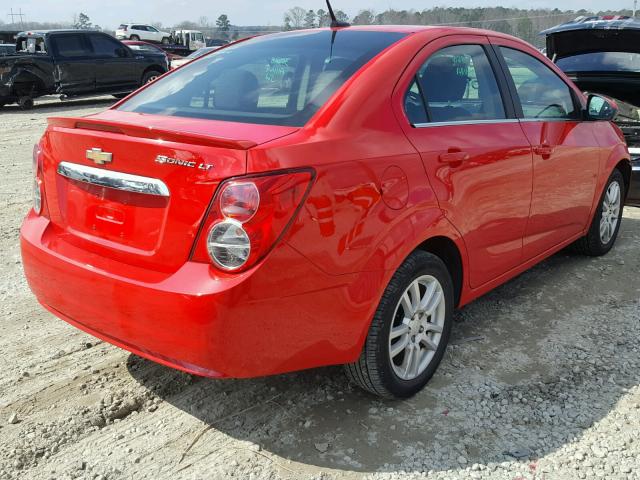 1G1JC5SH0E4171724 - 2014 CHEVROLET SONIC LT RED photo 4