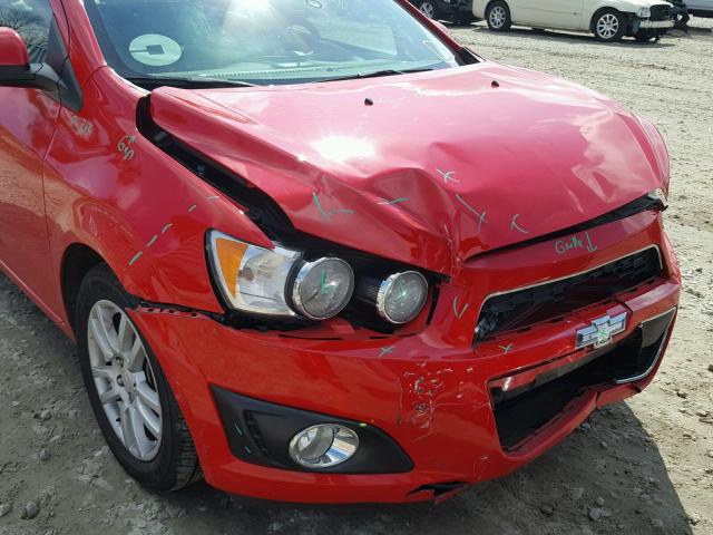 1G1JC5SH0E4171724 - 2014 CHEVROLET SONIC LT RED photo 9