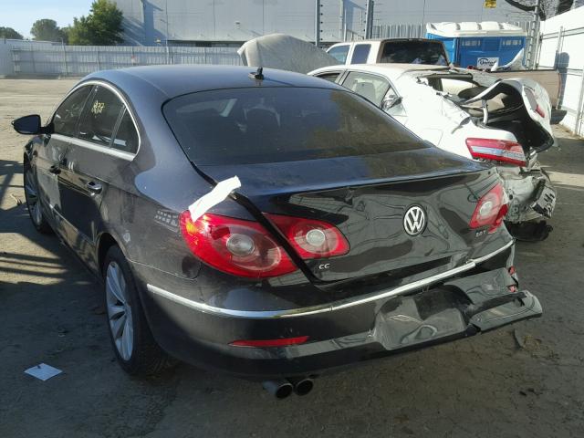 WVWMP7AN9CE516753 - 2012 VOLKSWAGEN CC SPORT BLACK photo 3