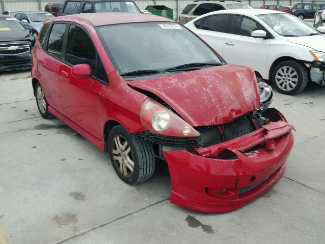 JHMGD38678S010682 - 2008 HONDA FIT SPORT RED photo 1