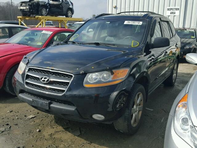 5NMSH73EX8H223255 - 2008 HYUNDAI SANTA FE S BLACK photo 2