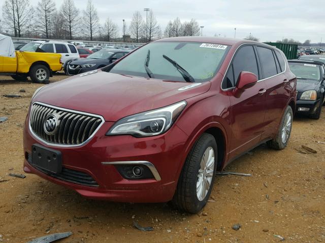 LRBFXASA2HD096735 - 2017 BUICK ENVISION P RED photo 2