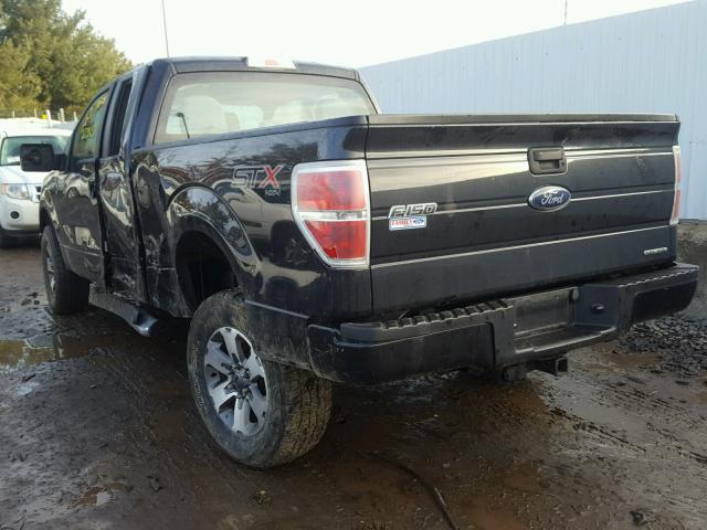 1FTFX1EFXEFA40471 - 2014 FORD F150 SUPER BLACK photo 3