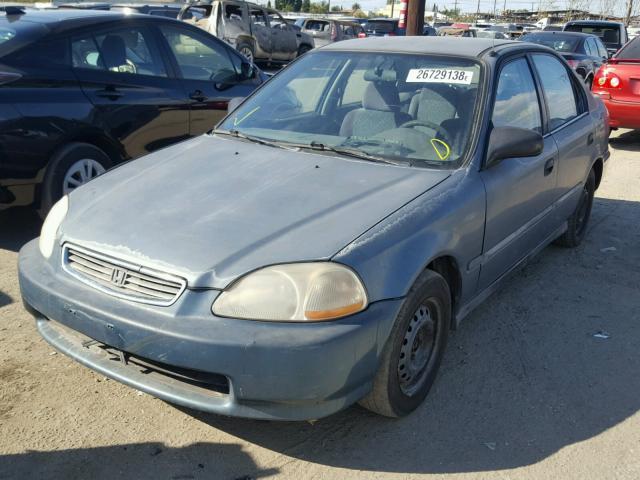 2HGEJ6622VH502673 - 1997 HONDA CIVIC DX TURQUOISE photo 2