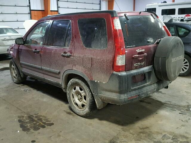 JHLRD78535C810381 - 2005 HONDA CR-V LX RED photo 3