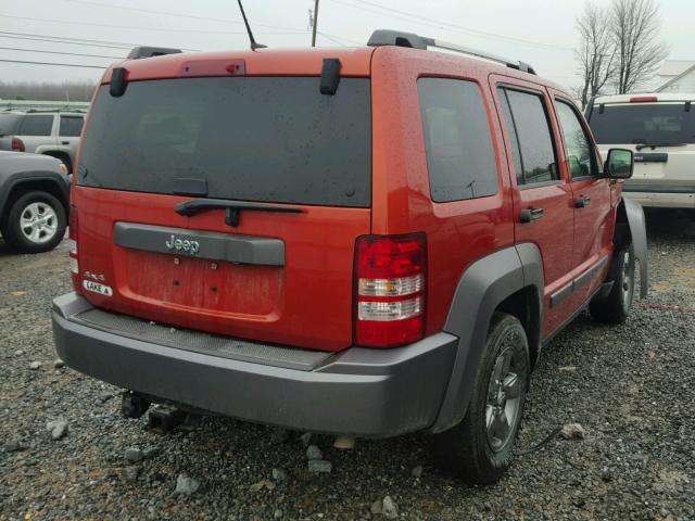 1J4PN3GK8AW146924 - 2010 JEEP LIBERTY RE ORANGE photo 4