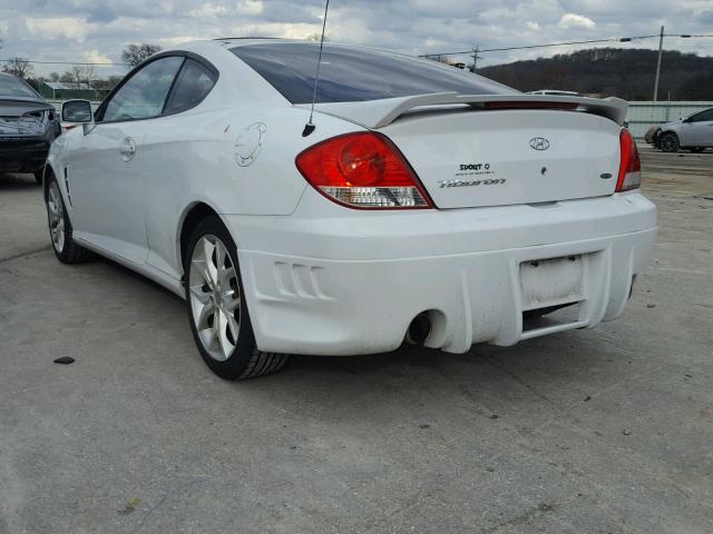 KMHHM65D66U194634 - 2006 HYUNDAI TIBURON GS WHITE photo 3