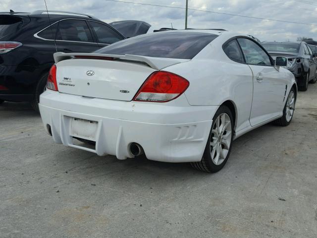 KMHHM65D66U194634 - 2006 HYUNDAI TIBURON GS WHITE photo 4