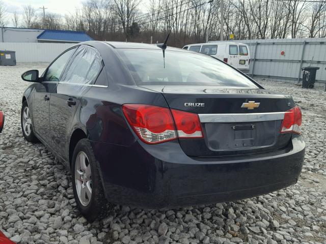 1G1PF5SC1C7300104 - 2012 CHEVROLET CRUZE LT BLACK photo 3