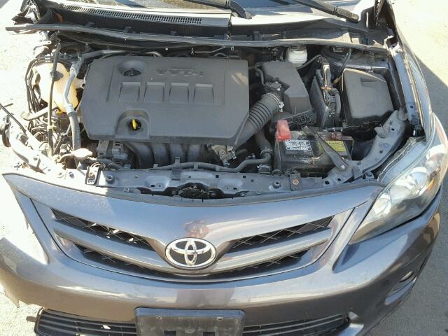 5YFBU4EE6DP122995 - 2013 TOYOTA COROLLA BA GRAY photo 7