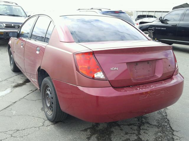 1G8AG52F45Z129824 - 2005 SATURN ION LEVEL BURGUNDY photo 3
