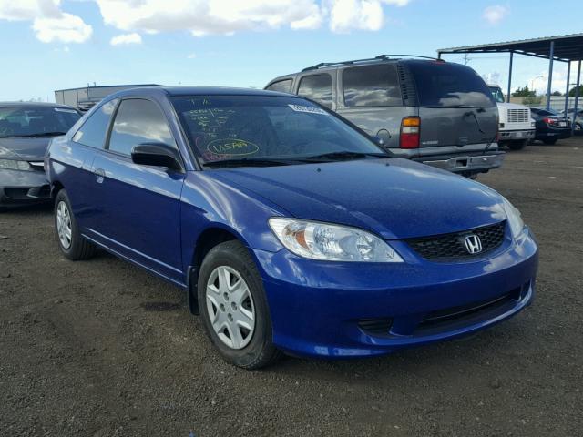 1HGEM221X5L068499 - 2005 HONDA CIVIC DX V BLUE photo 1