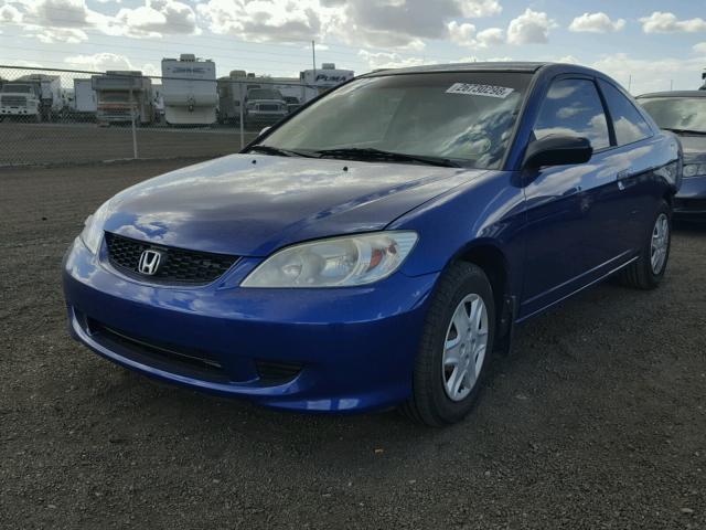 1HGEM221X5L068499 - 2005 HONDA CIVIC DX V BLUE photo 2