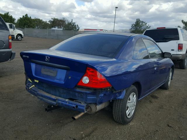 1HGEM221X5L068499 - 2005 HONDA CIVIC DX V BLUE photo 4