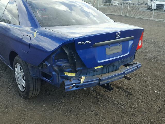 1HGEM221X5L068499 - 2005 HONDA CIVIC DX V BLUE photo 9