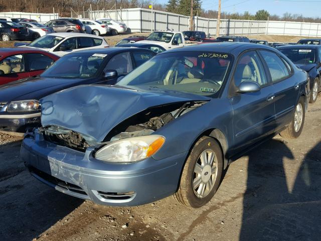 1FAFP56U37A194370 - 2007 FORD TAURUS SEL BLUE photo 2