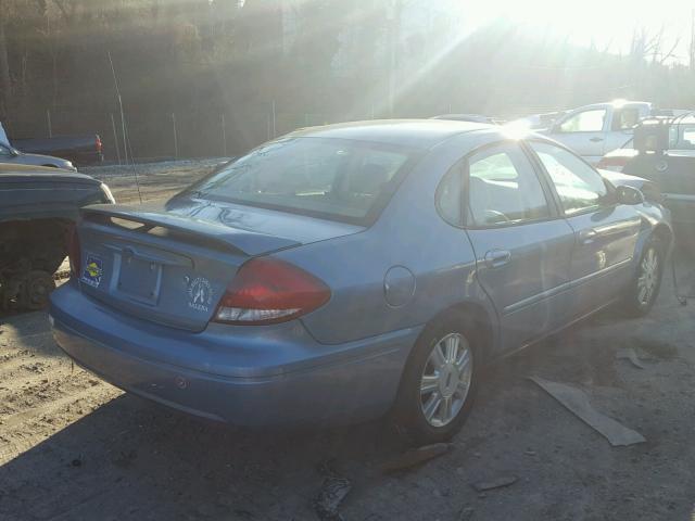 1FAFP56U37A194370 - 2007 FORD TAURUS SEL BLUE photo 4