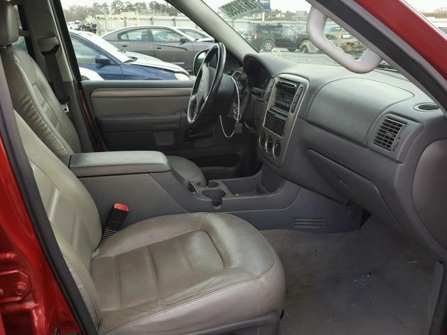 1FMDU73W84ZA52410 - 2004 FORD EXPLORER X RED photo 5