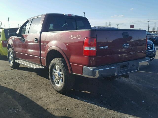 1FTPW14504KA09154 - 2004 FORD F150 SUPER RED photo 3