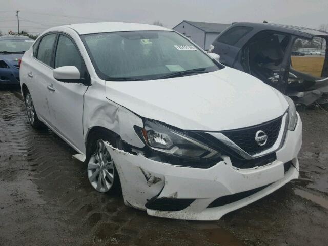 3N1AB7AP0HY313900 - 2017 NISSAN SENTRA S WHITE photo 1