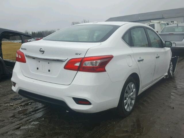 3N1AB7AP0HY313900 - 2017 NISSAN SENTRA S WHITE photo 4