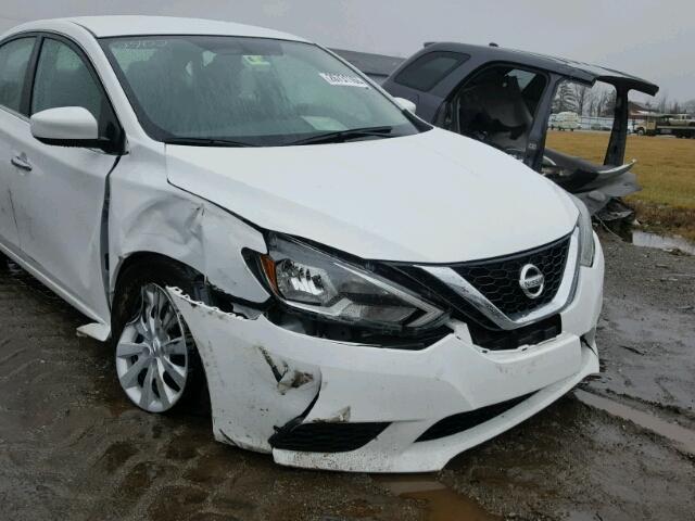 3N1AB7AP0HY313900 - 2017 NISSAN SENTRA S WHITE photo 9