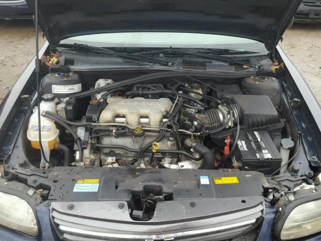 1G1ND52J016261021 - 2001 CHEVROLET MALIBU BLUE photo 7