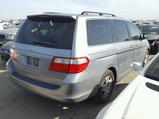 5FNRL38797B068083 - 2007 HONDA ODYSSEY EX BLUE photo 4