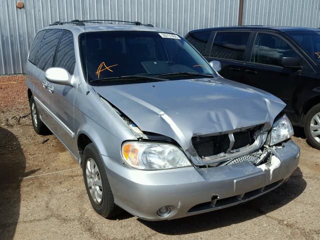 KNDUP132756746370 - 2005 KIA SEDONA EX SILVER photo 1