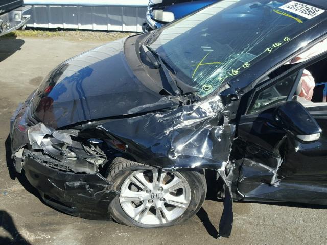 JHMZE2H79BS003796 - 2011 HONDA INSIGHT EX BLACK photo 9