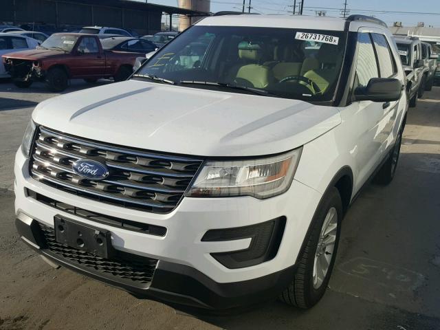 1FM5K7B80GGD29189 - 2016 FORD EXPLORER WHITE photo 2